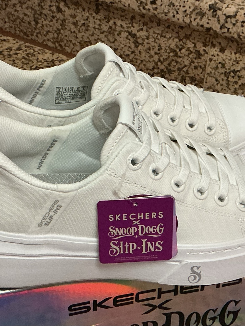 Women's Snoop Dogg Skechers—all white and fabulous